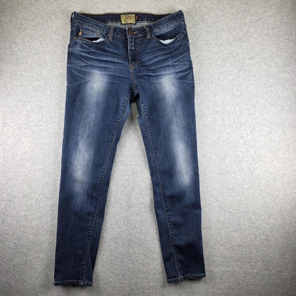 Dear John Skinny Jeans Womens 32 32x31 Blue Medium Wash Slim Stretch